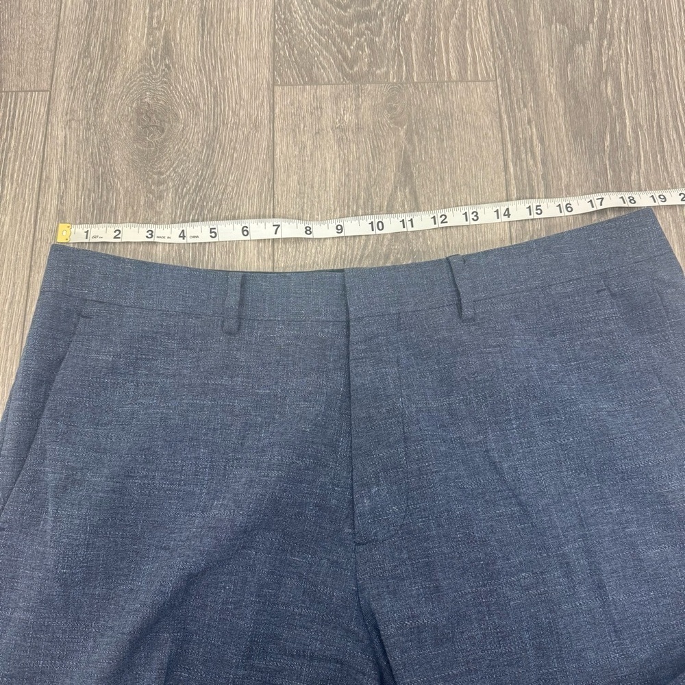 Bonobos Mens Italian Stretch Wool Dress Pants Blue Slacks 36x32 - Picture 8 of 11